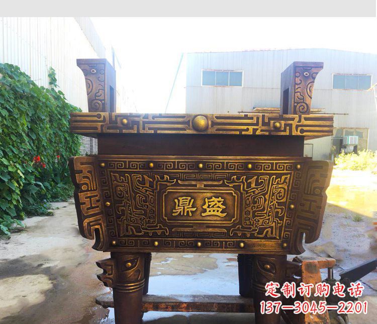 周口铜雕招财鼎盛香炉