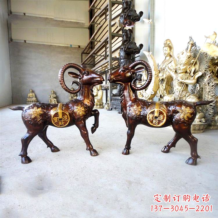 周口铜雕招财山羊