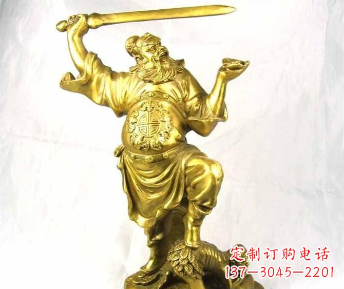 周口铜雕赵公明古代人物雕塑