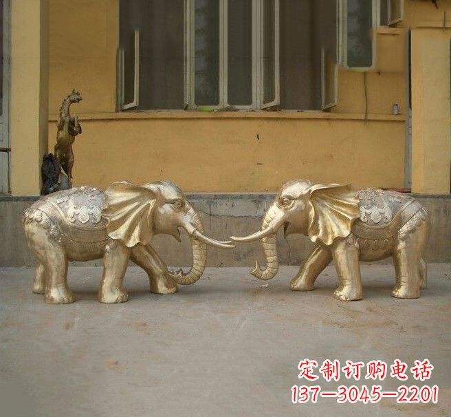 周口铜雕招财小象