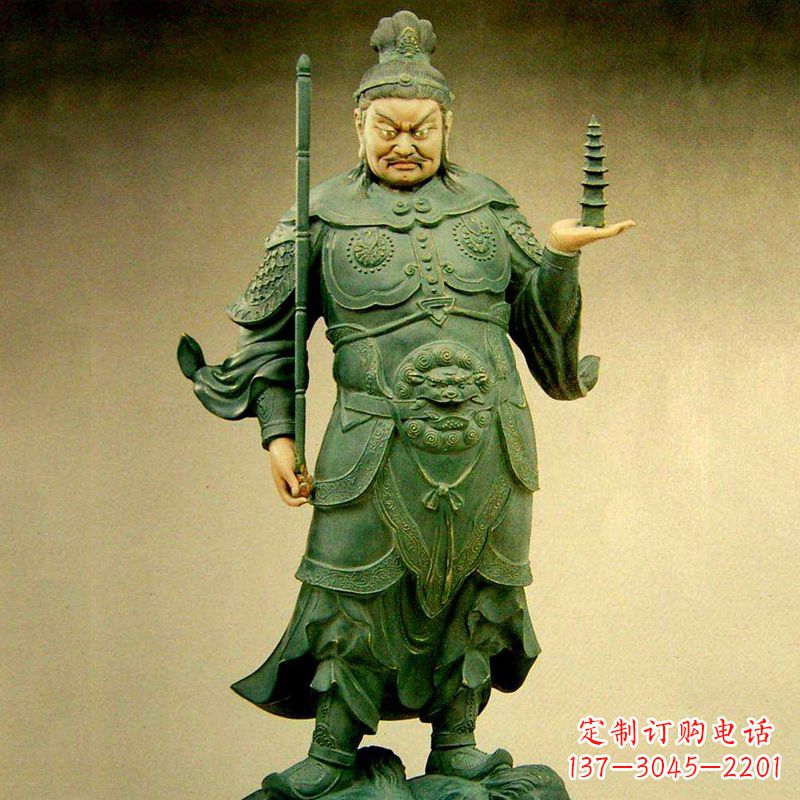 周口托塔天王彩绘雕塑