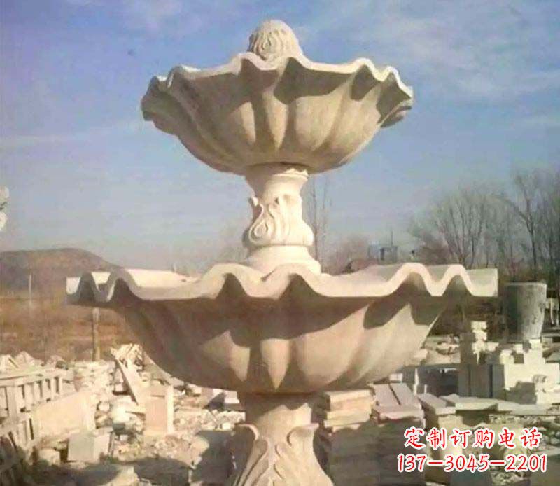 周口晚霞红大型喷泉石雕