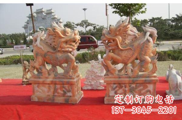 周口晚霞红葫芦麒麟雕塑