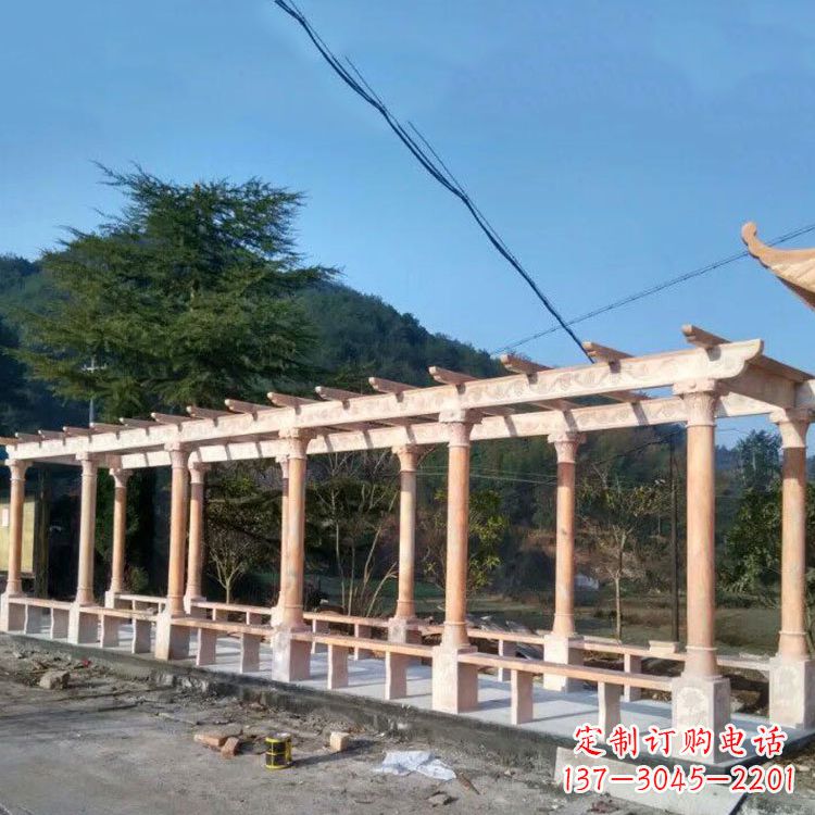 周口晚霞红花架长廊