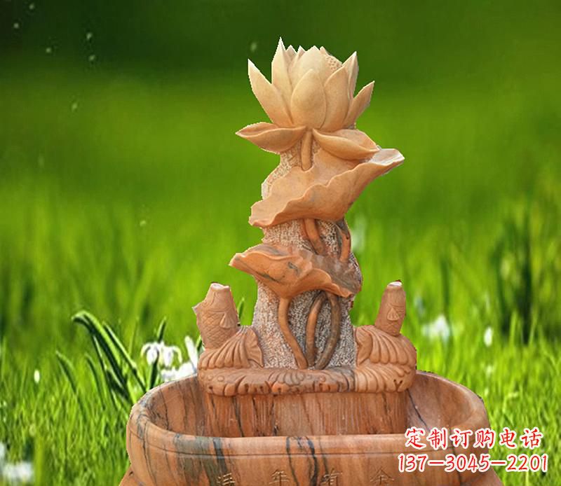 周口晚霞红景观荷花水池