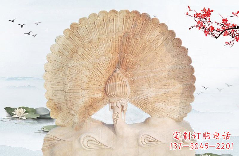 周口晚霞红孔雀雕塑