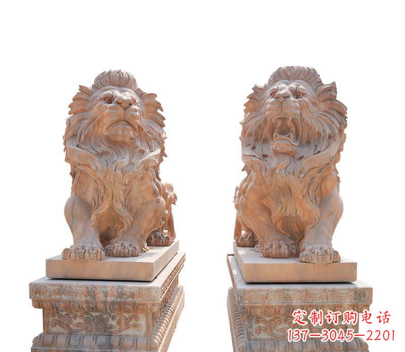 周口晚霞红欧式狮子雕塑
