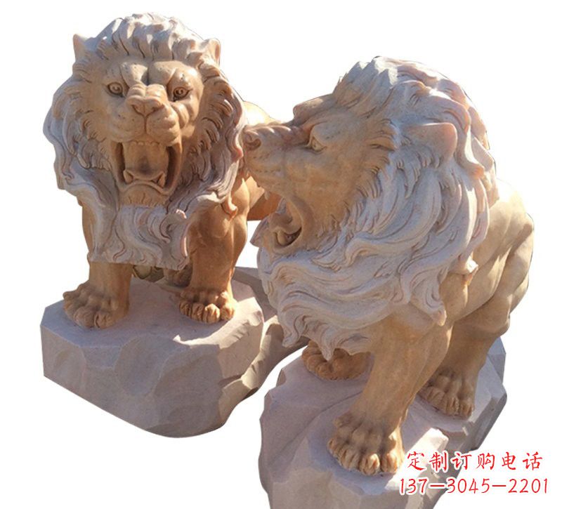 周口晚霞红欧式西洋狮子雕塑