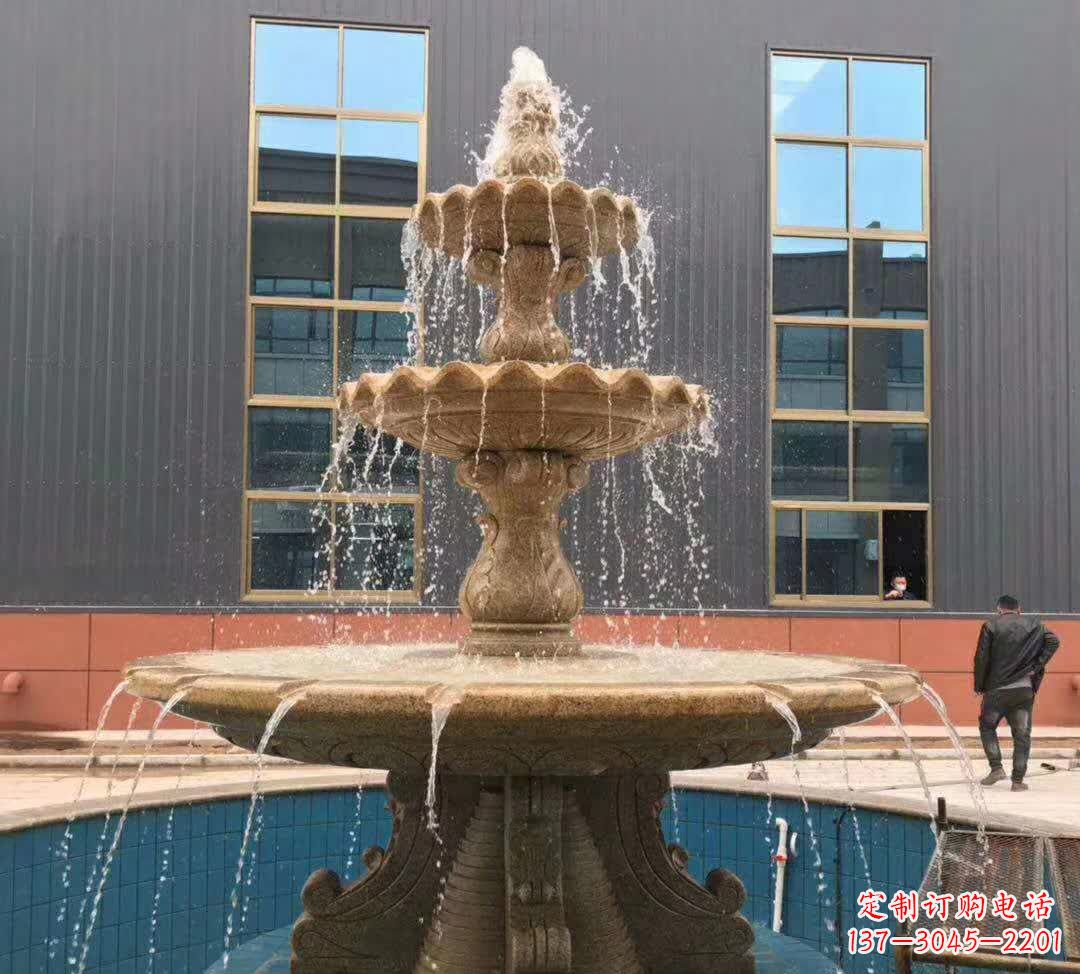周口晚霞红三层音乐喷泉