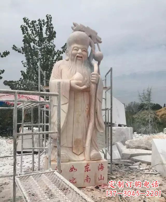 周口晚霞红神像老寿星雕塑