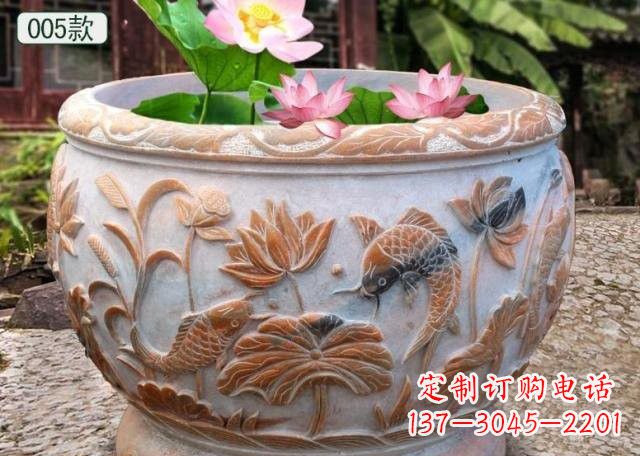 周口晚霞红水缸鱼缸雕塑