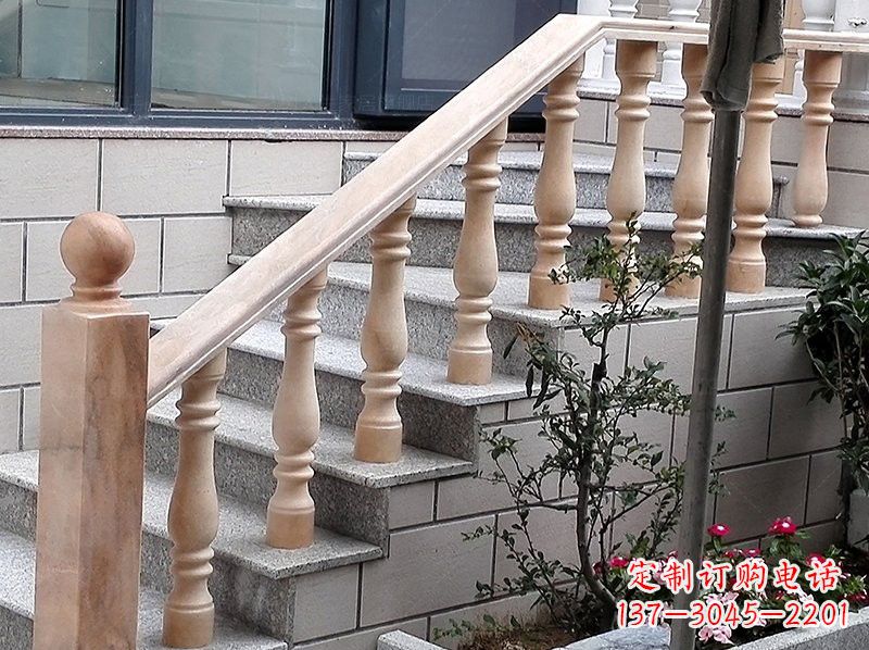 周口晚霞红小区栏杆石雕