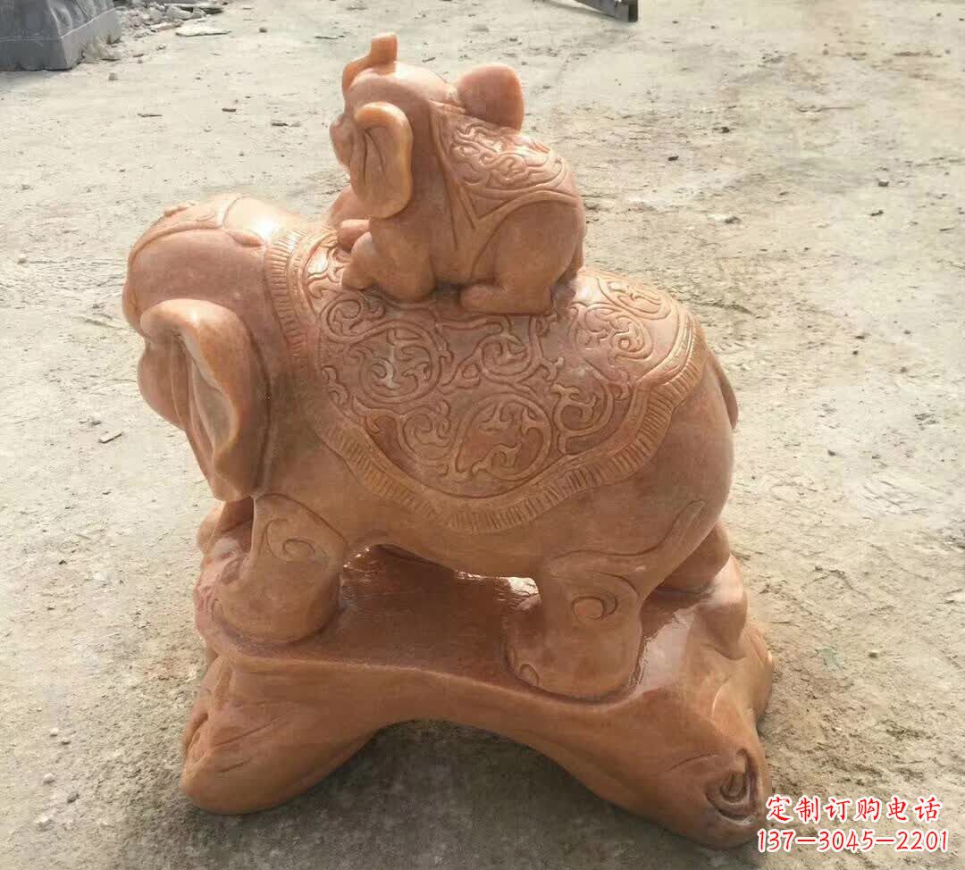 周口晚霞红小象招财动物