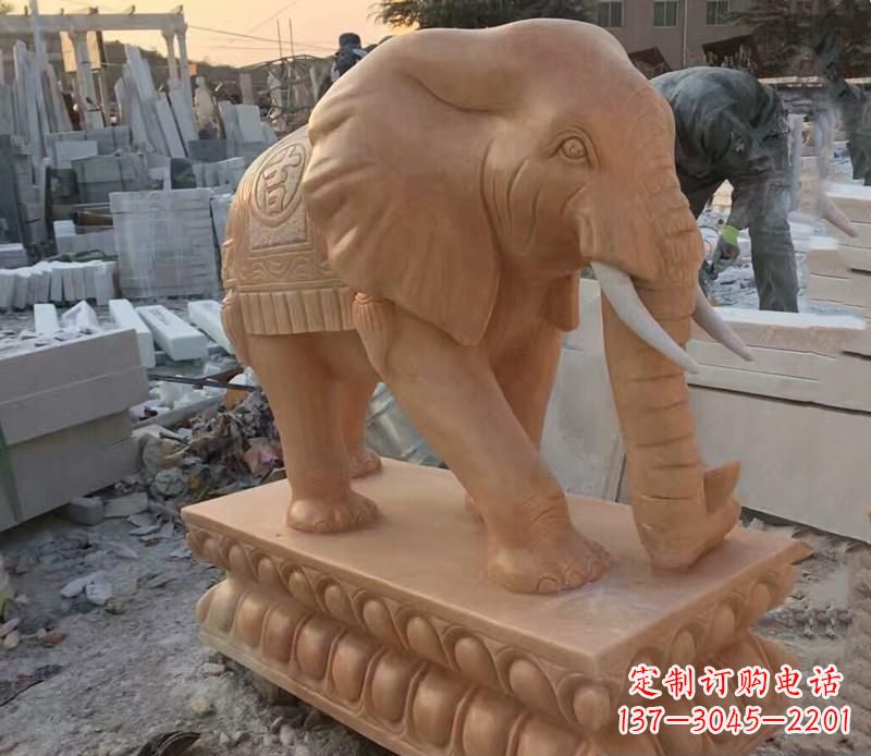 周口晚霞红元宝招财大象