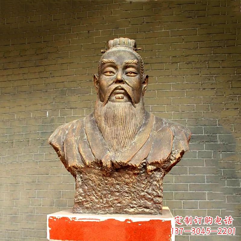 周口五帝之帝喾半身像胸像雕塑