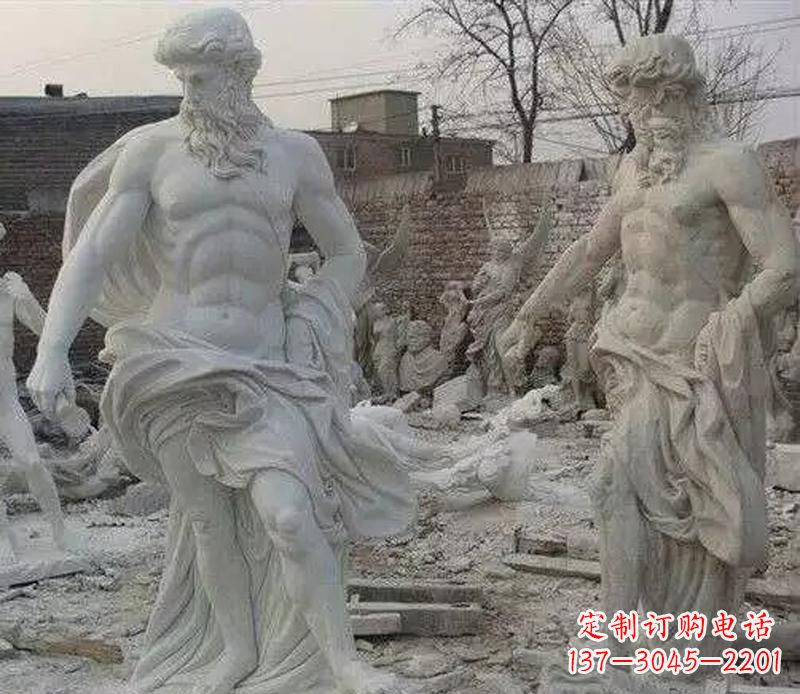 周口西方阿基米德人物石雕
