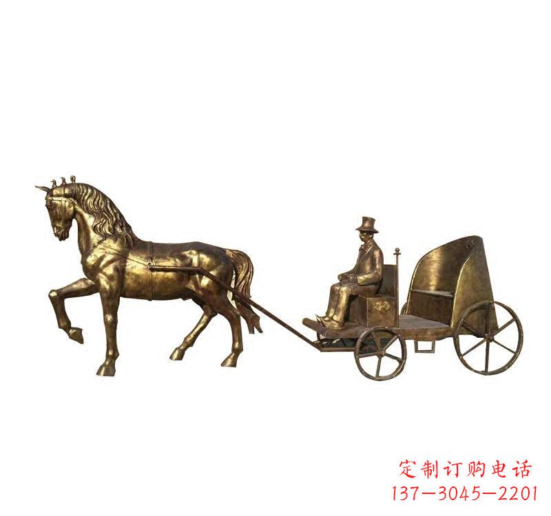 周口西方马车铜雕