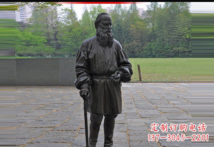 周口西方名人托尔斯泰铜雕