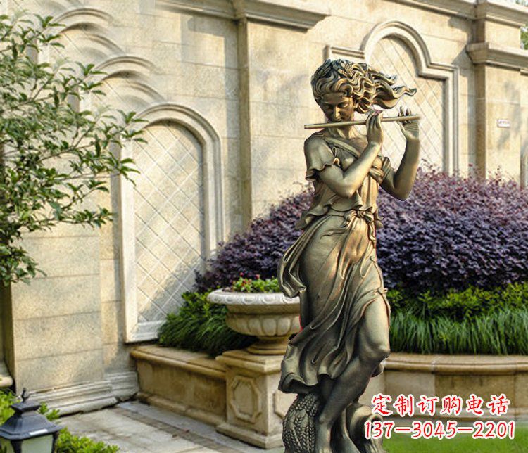 周口西方女人别墅景观铜雕塑