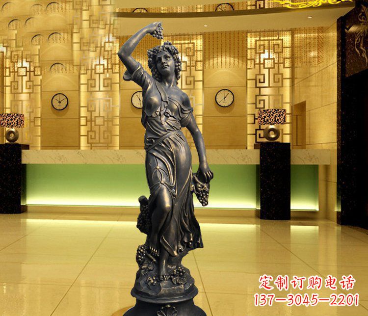 周口西方女人别墅景观铜雕塑 (2)