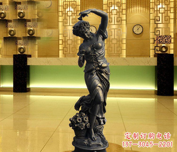 周口西方女人别墅景观铜雕