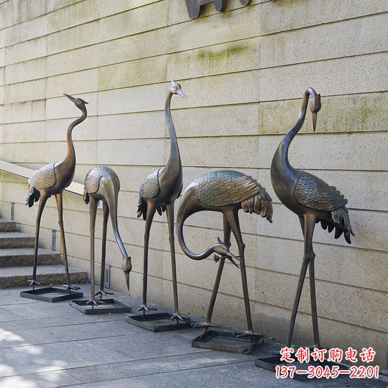 周口仙鹤不锈钢雕塑