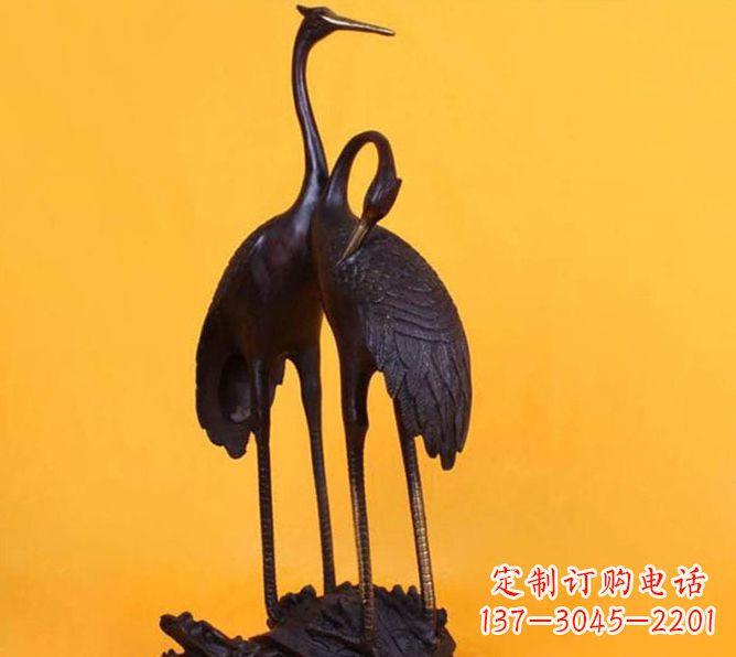 周口仙鹤雕塑铜