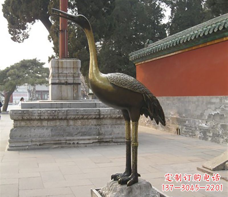 周口仙鹤动物铜雕 (2)