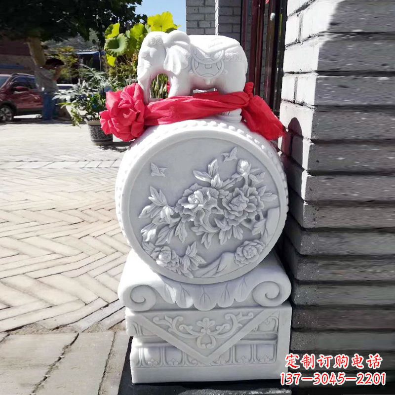 周口仙鹤石雕门墩