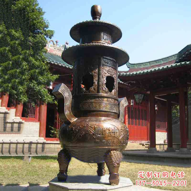 周口现代铜制香炉铜雕香炉