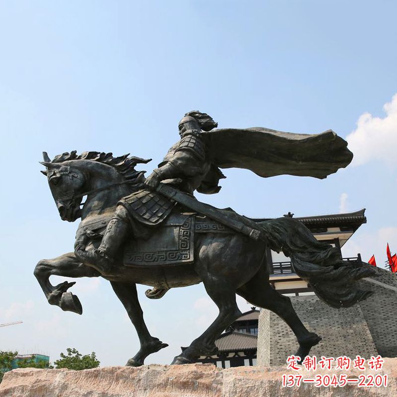 周口项羽骑马铜雕景观雕塑-景区景点历史名人西楚霸王雕像