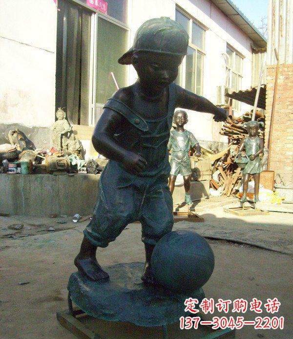 周口小孩玩耍青铜人物铜雕