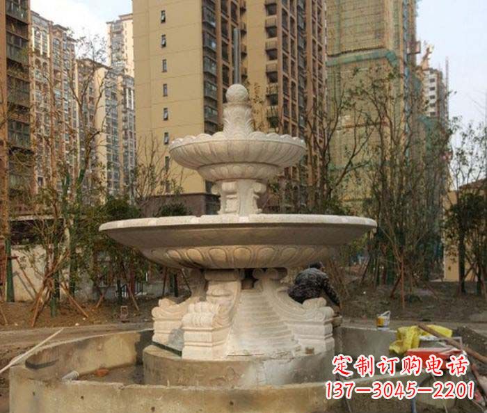 周口小区景观大型喷泉石雕 (3)