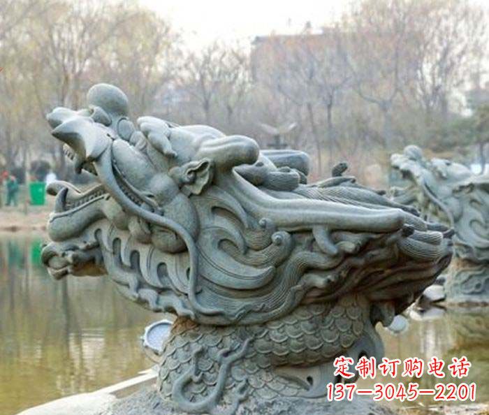 周口小区景观龙头喷泉石雕