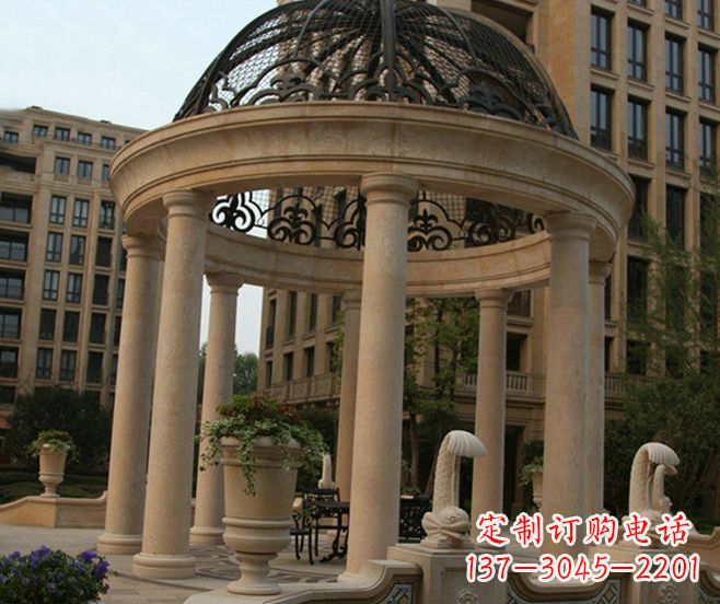 周口小区景观欧式石雕凉亭