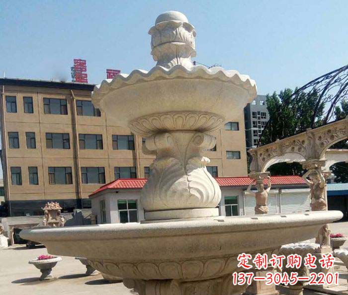周口小区景观砂岩大型喷泉石雕