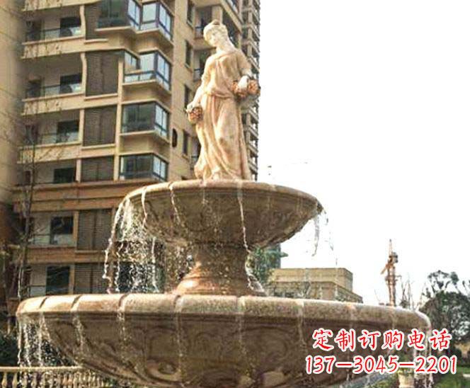周口小区景观西方女人喷泉石雕