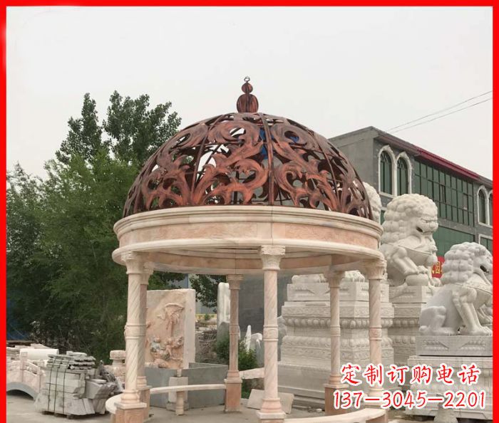 周口小区欧式圆顶凉亭石雕_1