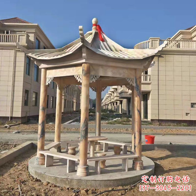 周口小区庭院石雕凉亭