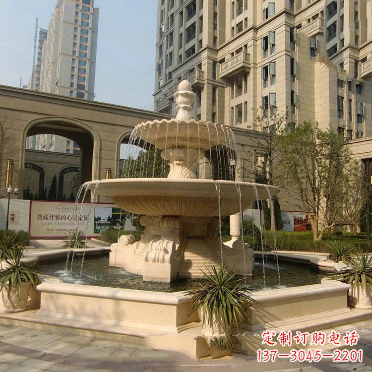 周口小区庭院石雕欧式喷泉