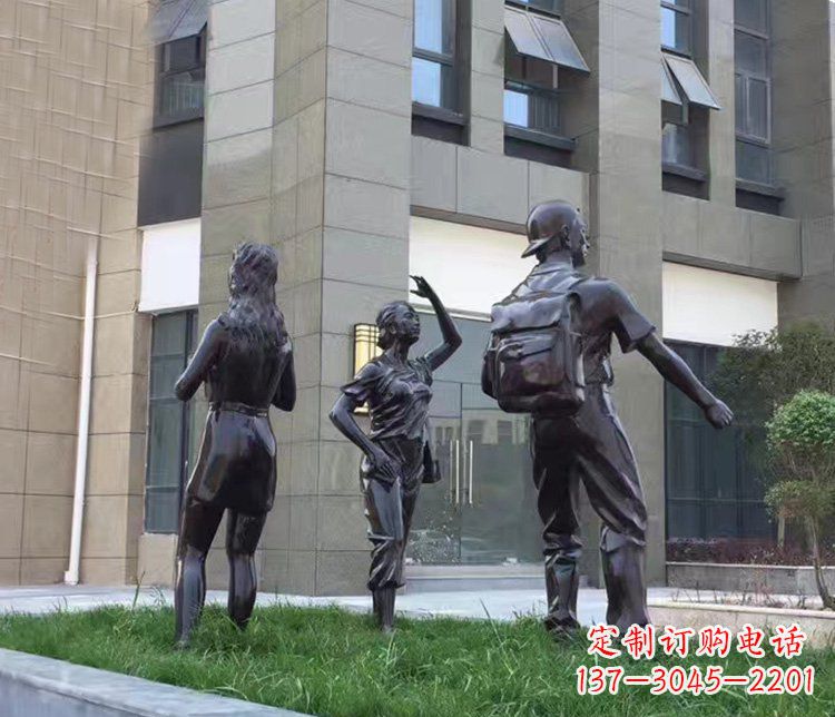 周口小区铜雕美女人物雕塑