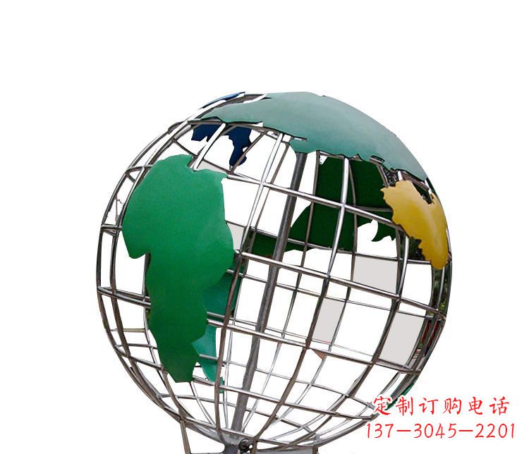 周口校园不锈钢地球仪摆件雕塑