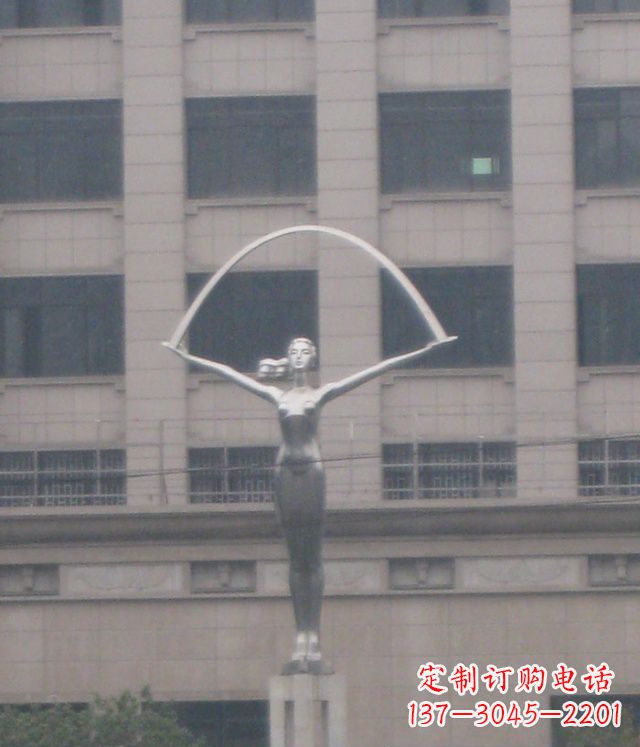 周口校园不锈钢女孩雕塑