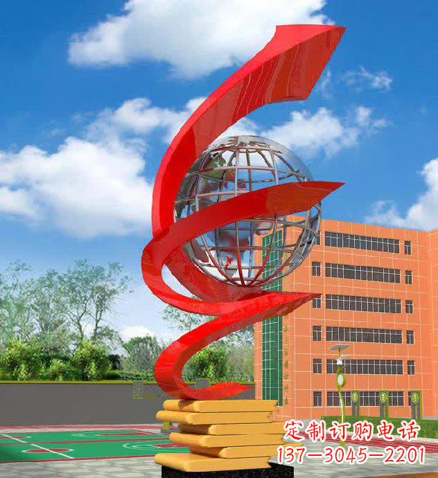 周口校园不锈钢书籍标志雕塑