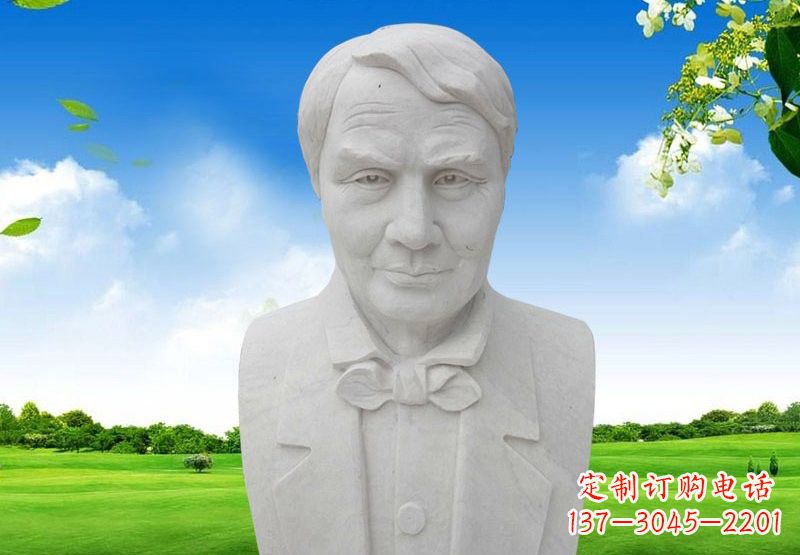 周口校园大理石爱迪生头像