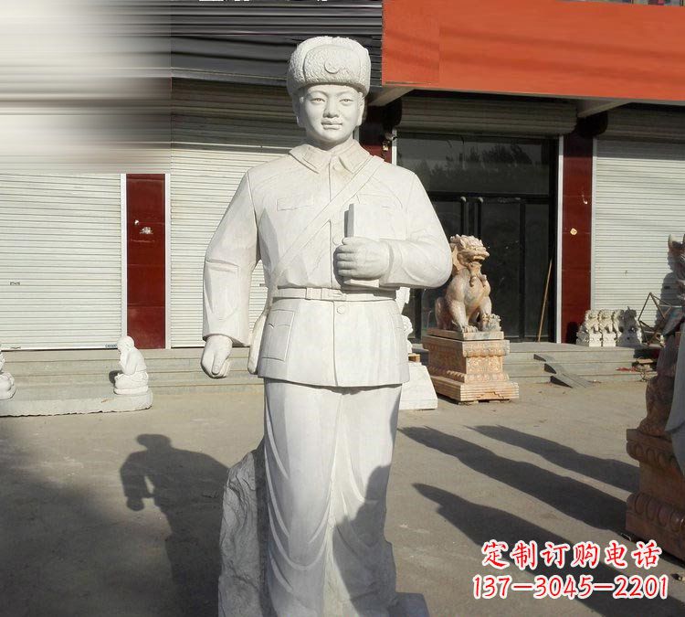 周口校园大理石立式雷锋雕塑