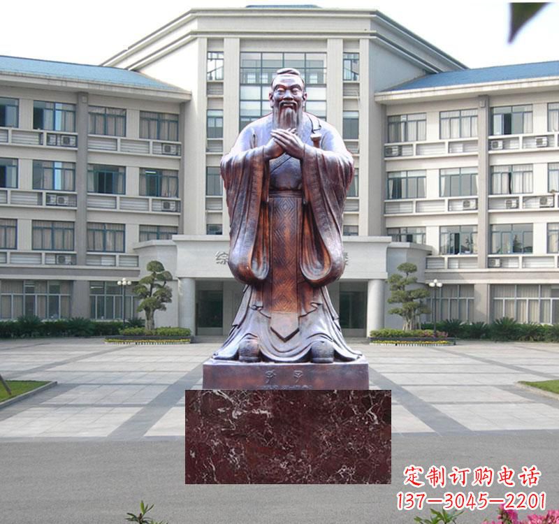 周口校园雕塑孔子 (2)