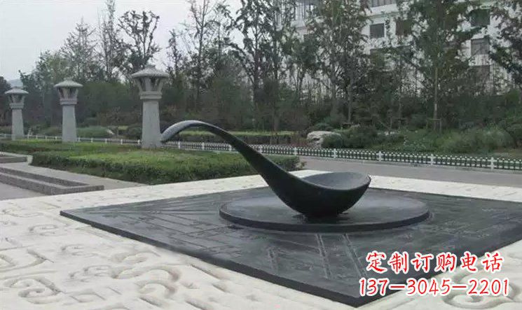 周口校园古代指南针司南铜雕
