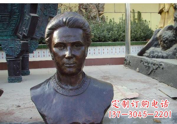 周口校园居里夫头像铜雕