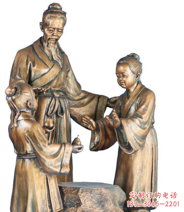 周口校园孔融让梨景观铜雕
